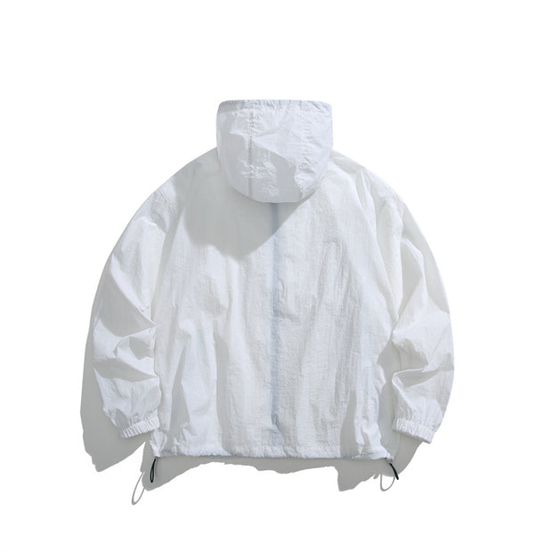 Hooded sun protection clothing for men and women's casual skin clothing