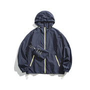 Hooded sun protection clothing for men and women's casual skin clothing