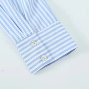 TRAF Stripe Shirt Dress Women  Fashion Loose Long Dresses For Woman Clothing Irregular Casual Dress Vintage Ladies Dresses