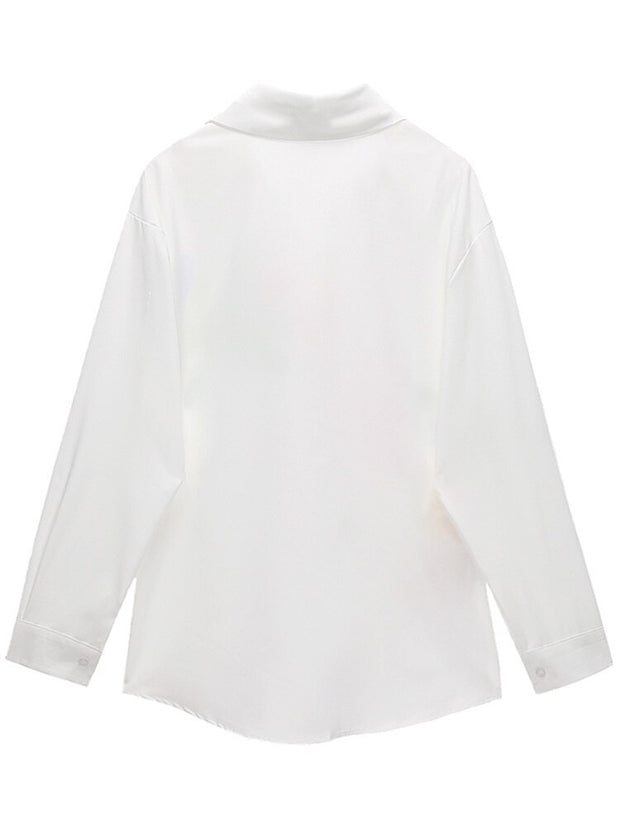 Loose Printing Shirt Female Clothing Long Sleeve Lapel Single Breasted Fashion Woman Blouses Trend  New