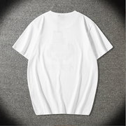 Embroidered short sleeved men pure cotton t shirt men clothing large size national tide summer