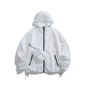 Hooded sun protection clothing for men and women's casual skin clothing