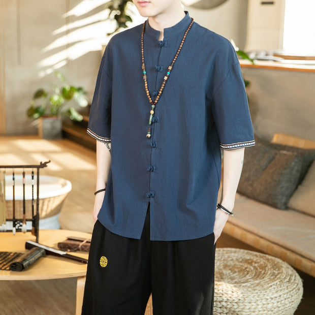 Thai Traditional Clothing for Men | Ethnic Top | Yunnan Travel Wear