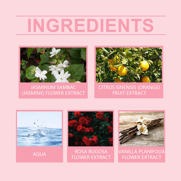 Rose Elegant Roll-On Perfume Women's Wrist Long-Lasting Light Fragrance Fresh Floral Roses Keep Perfume Perfume