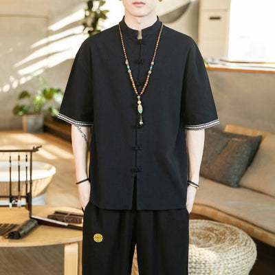 Thai Traditional Clothing for Men | Ethnic Top | Yunnan Travel Wear