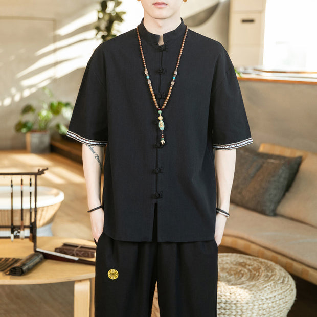 Thai Traditional Clothing for Men | Ethnic Top | Yunnan Travel Wear